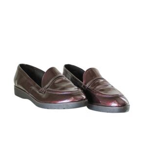 Kelly & Katie Emmah Patent Leather Burgundy Chunky Loafers 8.5